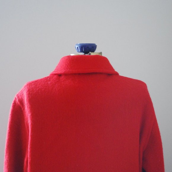 Vibrant Red Hudson's Bay Company Wool Coat - Picture 6 of 8